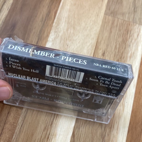DISMEMBER- Pieces 1992 Cassette ( Collectible) Nuclear Blast America - Picture 6 of 6